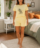 Ladies Petite Yellow Knit Pj Set - Awesome - StylePhase SA