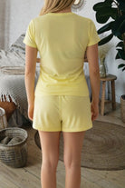 Ladies Petite Yellow Knit Pj Set - Good Vibes - StylePhase SA