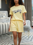 Ladies Petite Yellow Knit Pj Set - New York 35 - StylePhase SA
