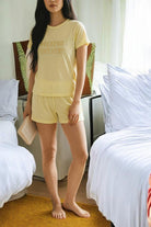 Ladies Petite Yellow Knit Pj Set - Weekend Forever - StylePhase SA