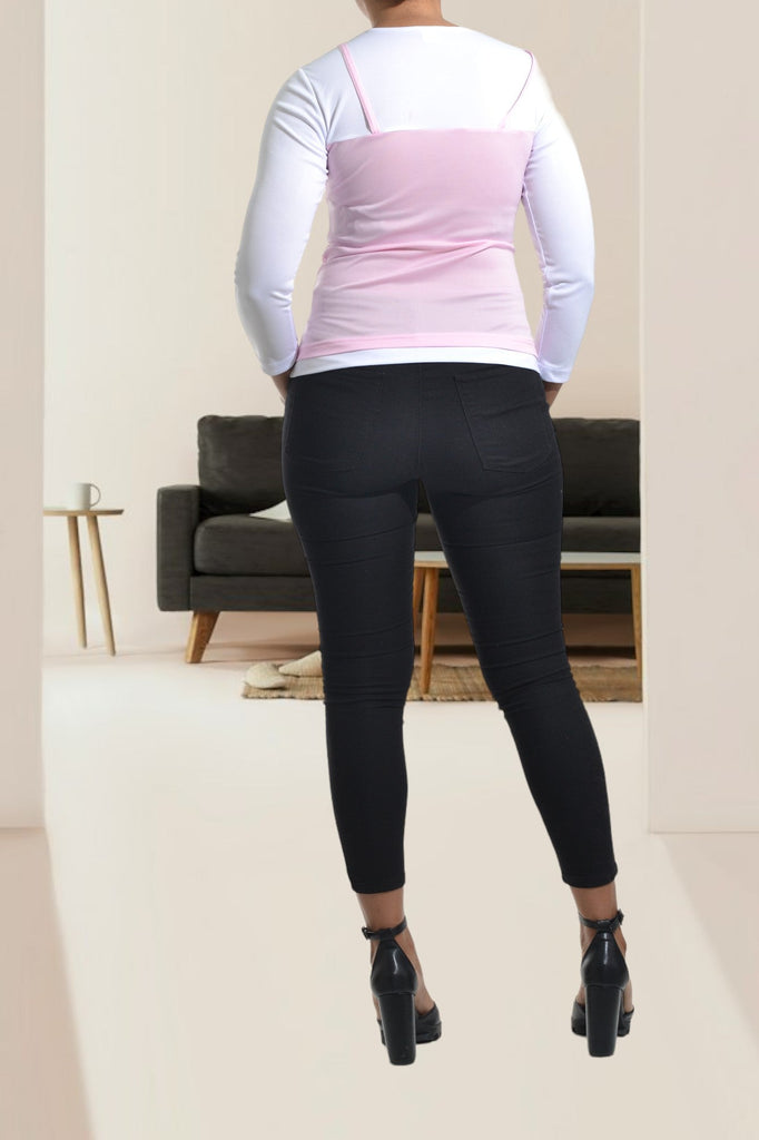 Ladies Pink 2 in 1 Top - StylePhase SA