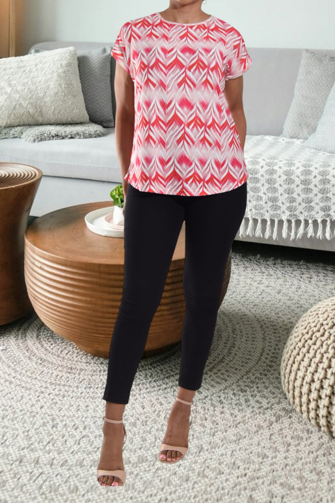 Ladies Pink And White Knit Top - StylePhase SA