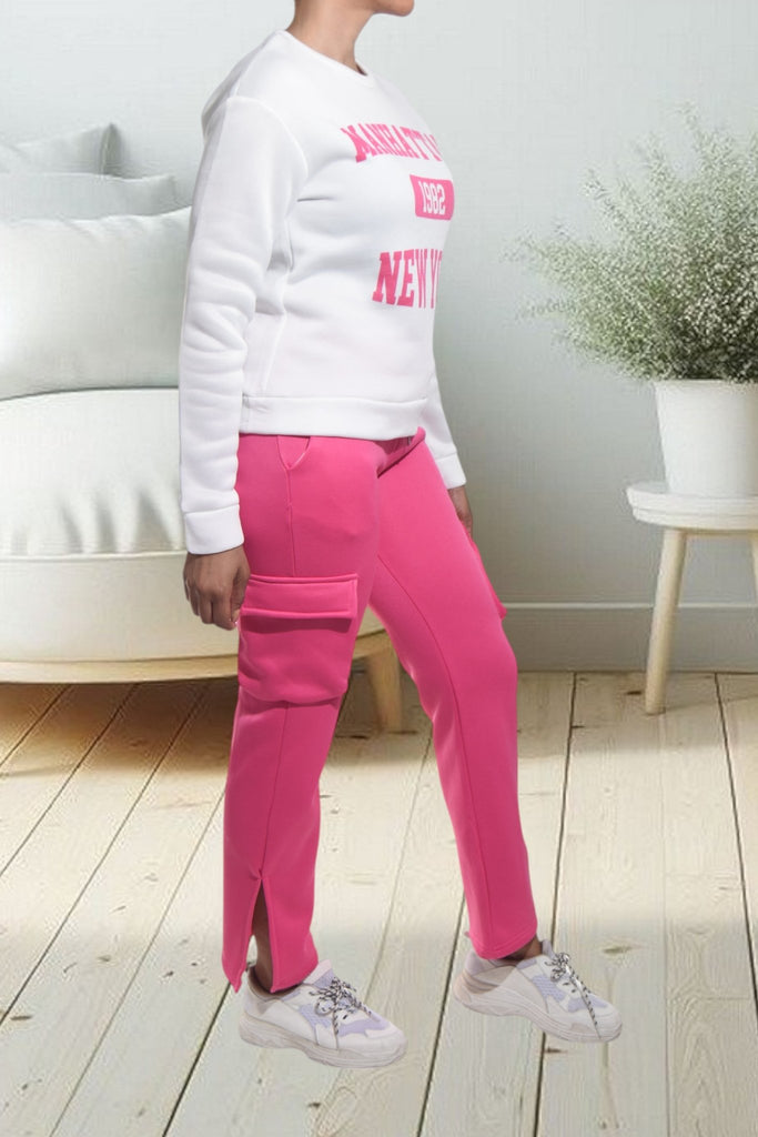 Ladies Pink Brushed Fleece Set - StylePhase SA