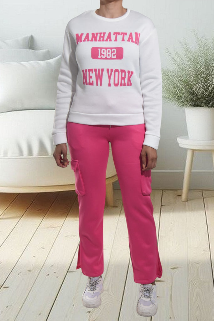 Ladies Pink Brushed Fleece Set - StylePhase SA