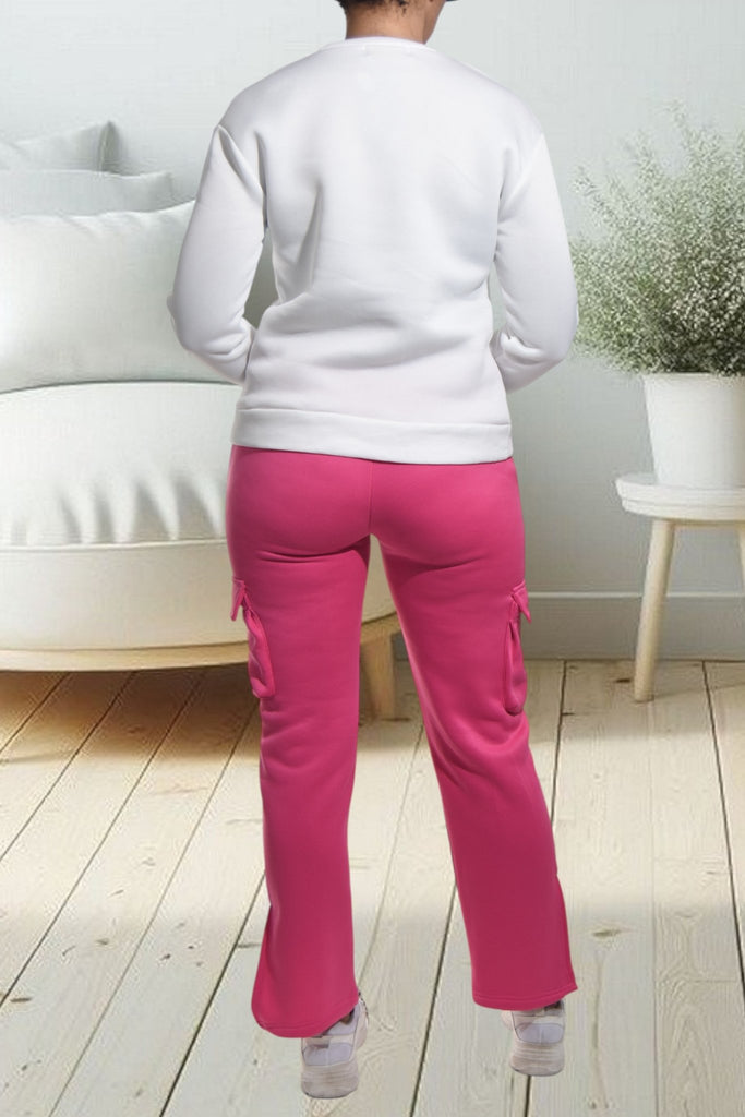 Ladies Pink Brushed Fleece Set - StylePhase SA