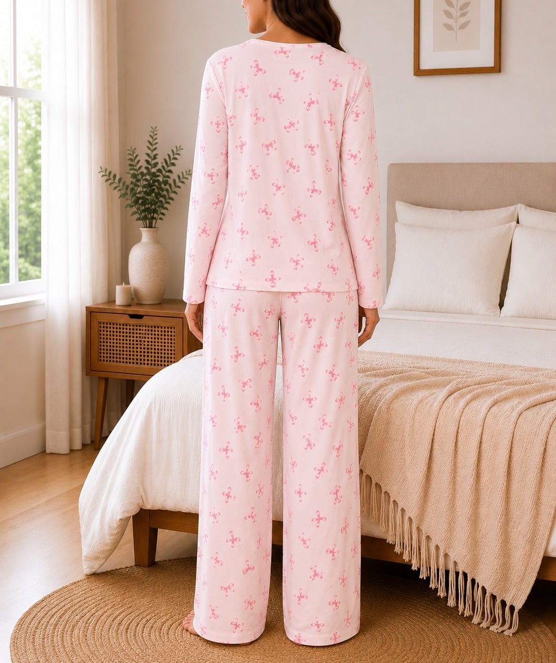 Ladies Pink Button Pyjama - StylePhase SA