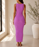 Ladies Pink Crinkle Knit Bodycon Dress - StylePhase SA