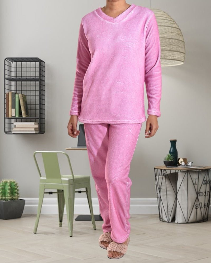 Ladies Pink Fleece Pyjama - StylePhase SA