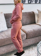 Ladies Pink Fleece Tracksuit Set - Daughter Of A King - StylePhase SA