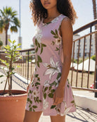 Ladies Pink Floral Mini Dress - StylePhase SA