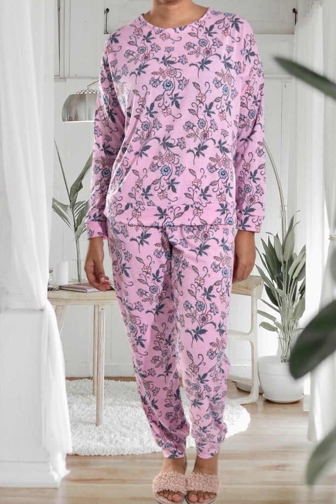 Ladies Pink Floral Pyjama Set - StylePhase SA