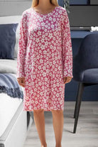 Ladies Pink Flower Sleep Shirt - StylePhase SA