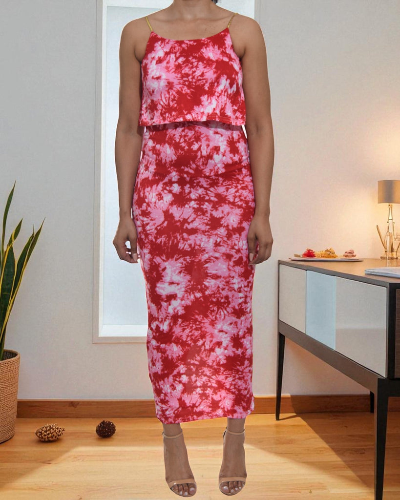 Ladies Pink Front Ruffle Dress - StylePhase SA