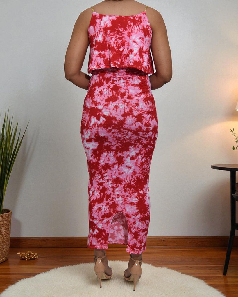 Ladies Pink Front Ruffle Dress - StylePhase SA