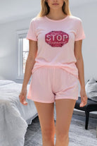 Ladies Pink Knit Pj Set - Don't Stop Dreaming - StylePhase SA