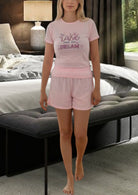 Ladies Pink Knit Pj Set - Dream - StylePhase SA