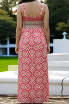 Ladies Pink Pattern Strappy Dress - StylePhase SA