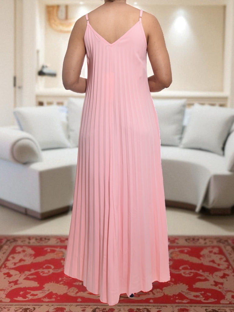 Ladies Pink Pleated Pocket Dress - StylePhase SA