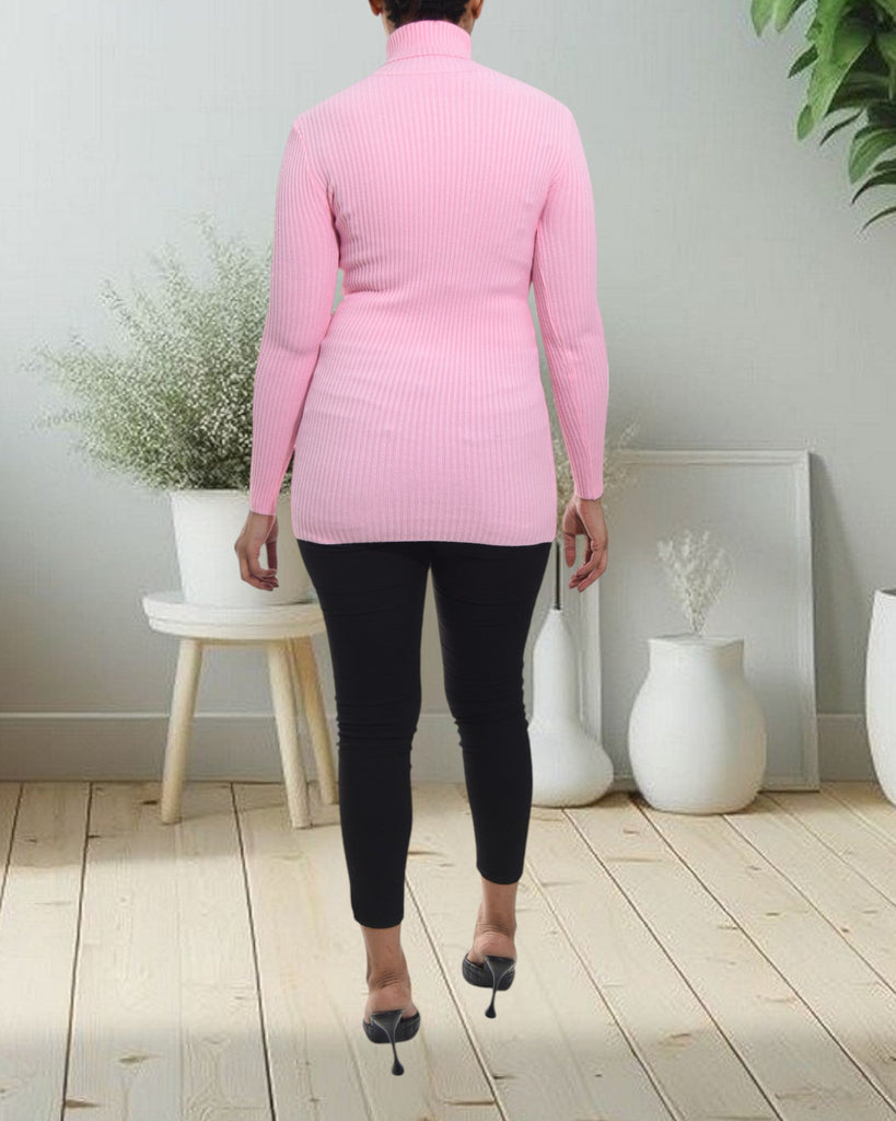 Ladies Pink Polo Neck Dress Top - StylePhase SA