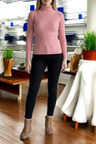 Ladies Pink Polo Neck Jersey Top - StylePhase SA