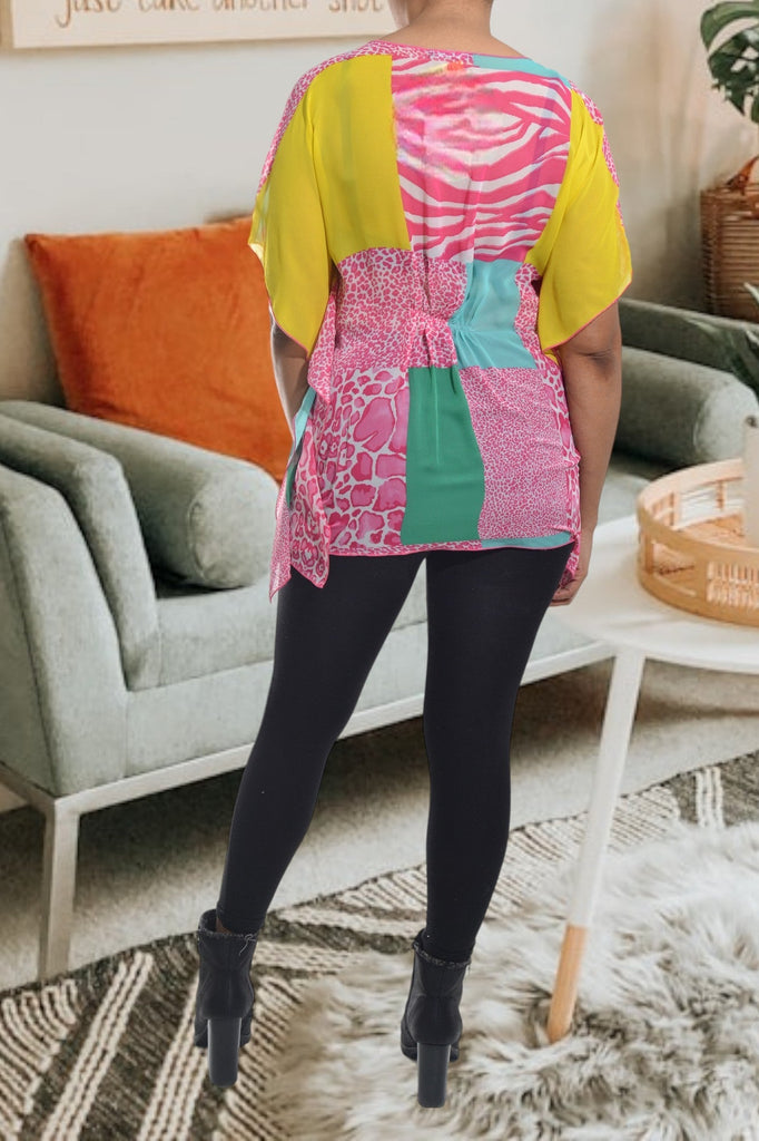 Ladies Pink Poncho Top - StylePhase SA