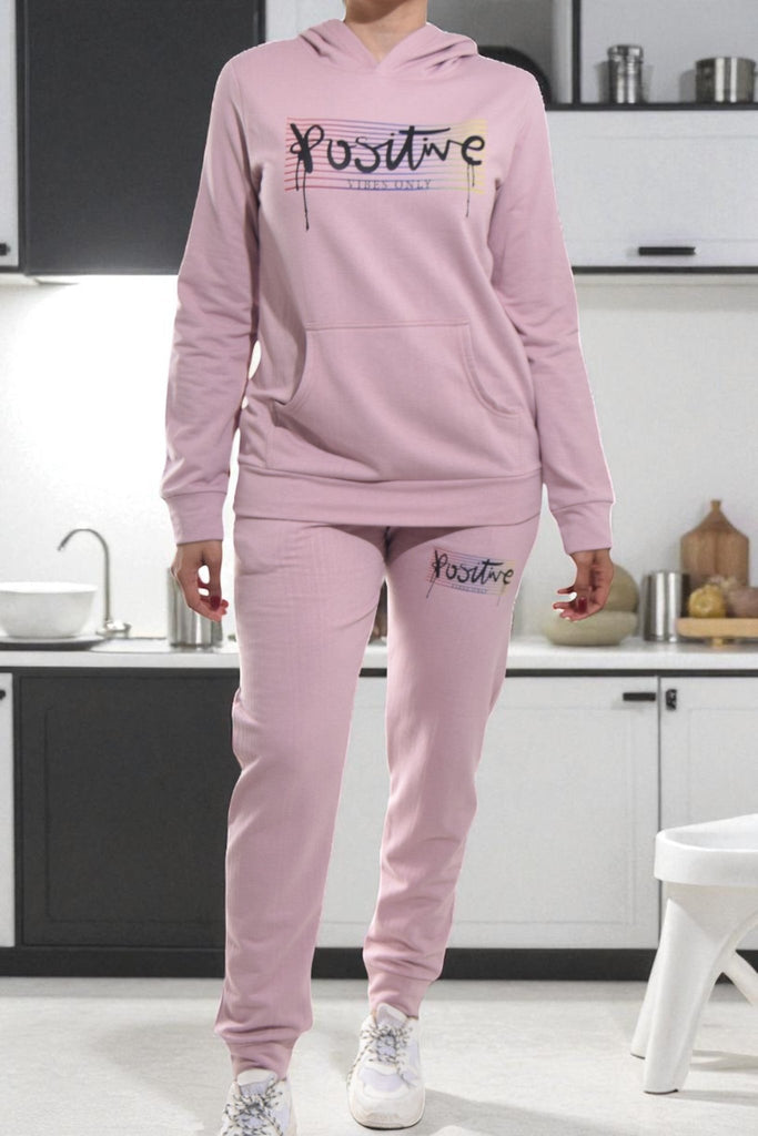 Ladies Pink Positive Tracksuit Set - StylePhase SA