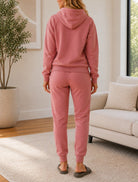 Ladies Pink Printed Fleece Tracksuit-It Is What It Is - StylePhase SA