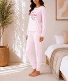 Ladies Pink Printed Pj Set -All Of Me Loves All Of You - StylePhase SA