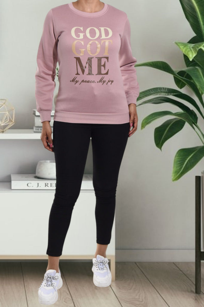 Ladies Pink Printed Sweater - StylePhase SA