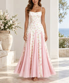 Ladies Pink Rose Maxi Dress - StylePhase SA