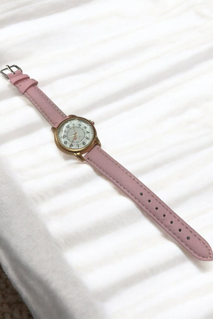 Ladies Pink Round Face Strap Watch - StylePhase SA