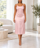 Ladies Pink Satin Slip Dress - StylePhase SA