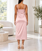 Ladies Pink Satin Slip Dress - StylePhase SA