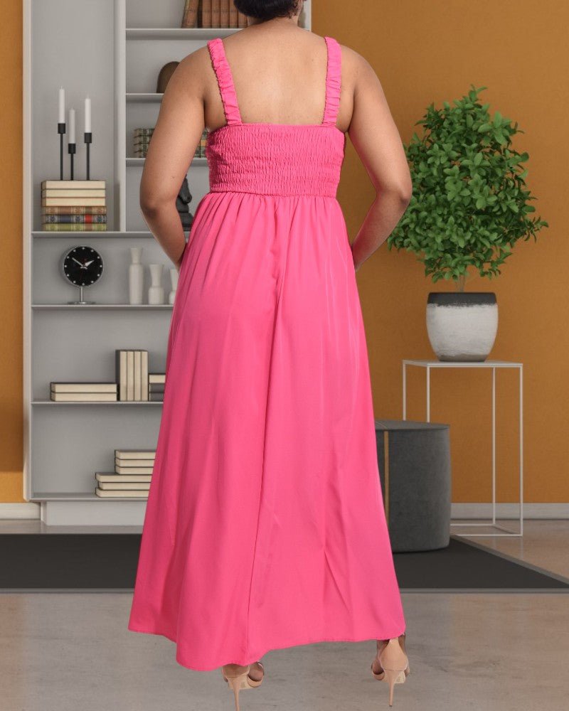 Ladies Pink Strappy Maxi Dress - StylePhase SA