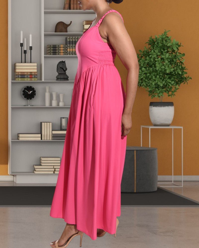 Ladies Pink Strappy Maxi Dress - StylePhase SA