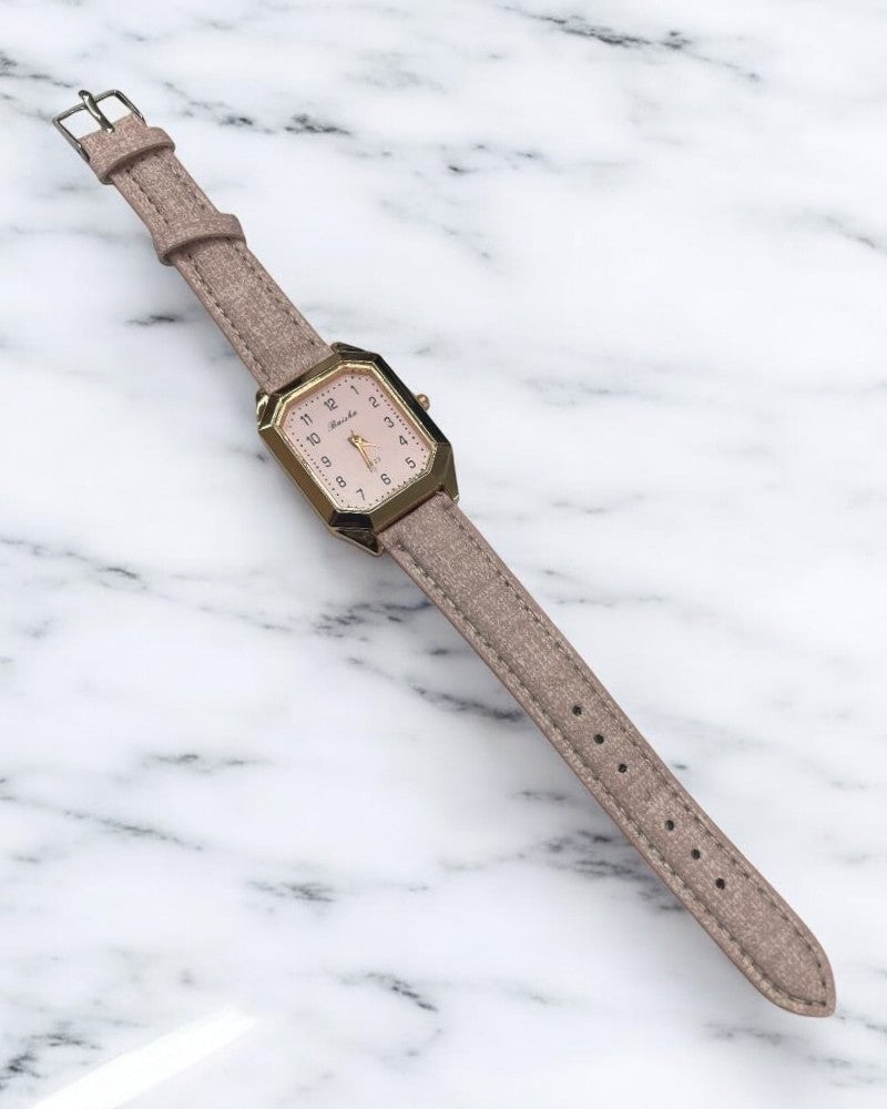 Ladies Pink Texture Strap Watch - StylePhase SA