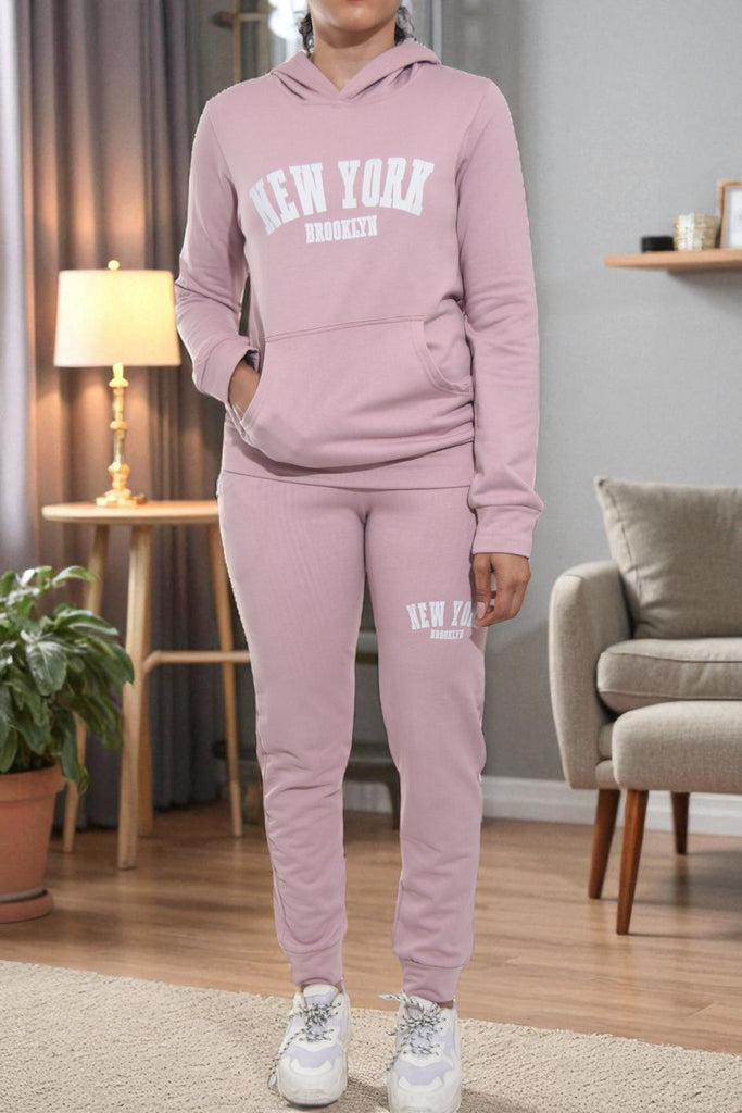 Ladies Pink Tracksuit Set - White New York - StylePhase SA