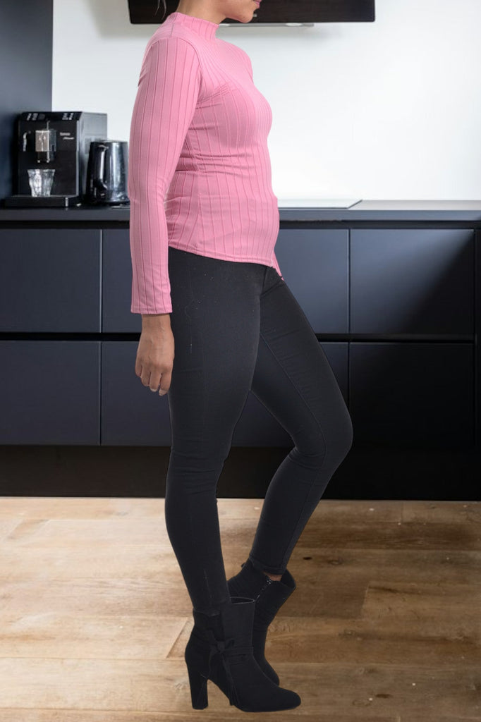 Ladies Pink Turtle Neck Top - StylePhase SA