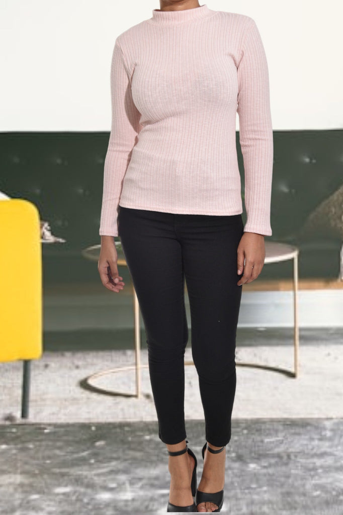 Ladies Pink Turtle Neck Top - StylePhase SA