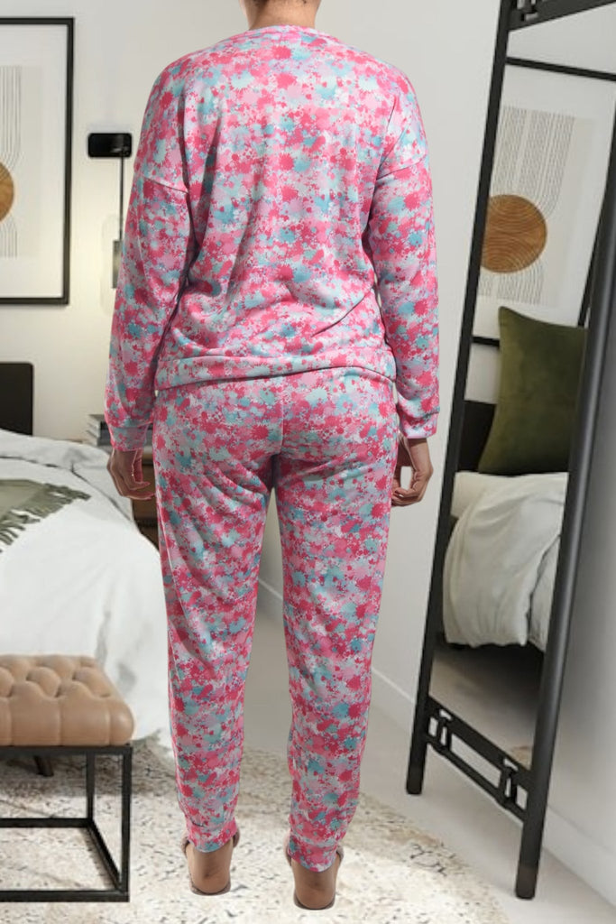 Ladies Pj Set - Cerise And Mint - StylePhase SA