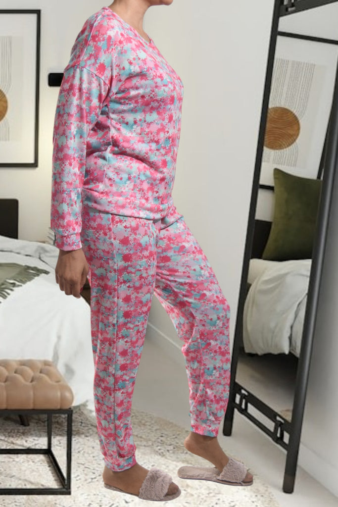 Ladies Pj Set - Cerise And Mint - StylePhase SA