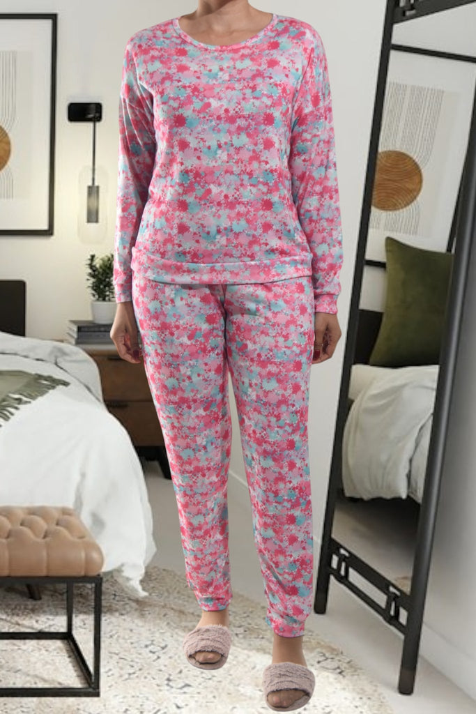 Ladies Pj Set - Cerise And Mint - StylePhase SA
