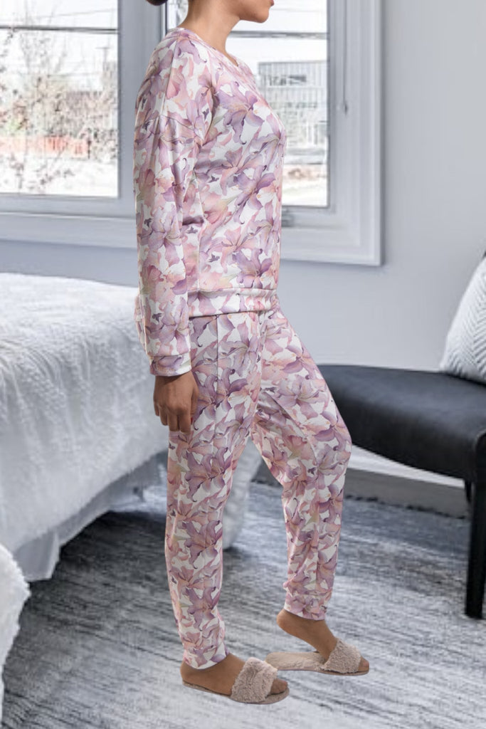 Ladies Pj Set - Multi flowers - StylePhase SA
