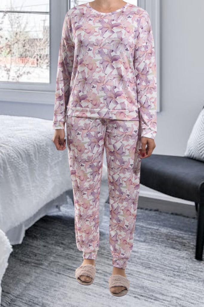 Ladies Pj Set - Multi flowers - StylePhase SA