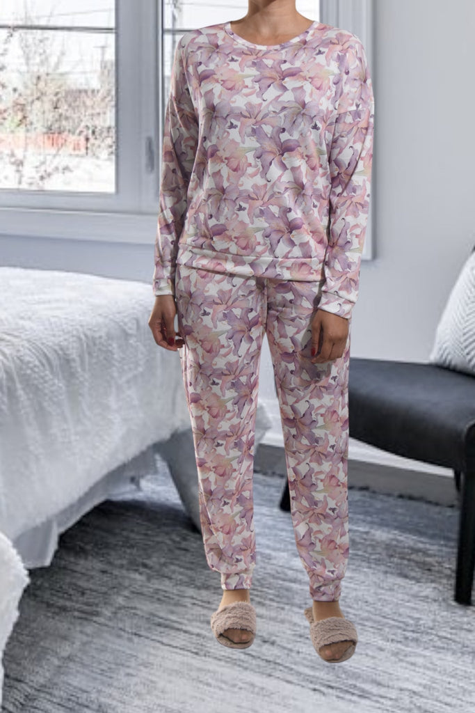 Ladies Pj Set - Multi flowers - StylePhase SA