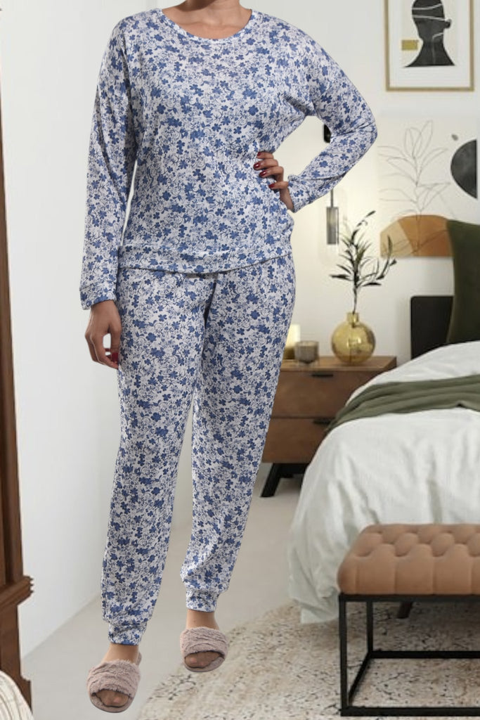 Ladies Pj Set - Navy Floral - StylePhase SA