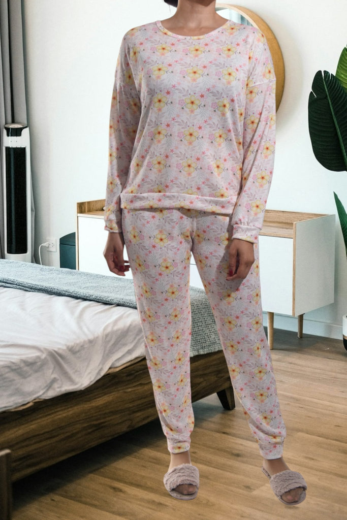Ladies Pj Set - Yellow Floral - StylePhase SA