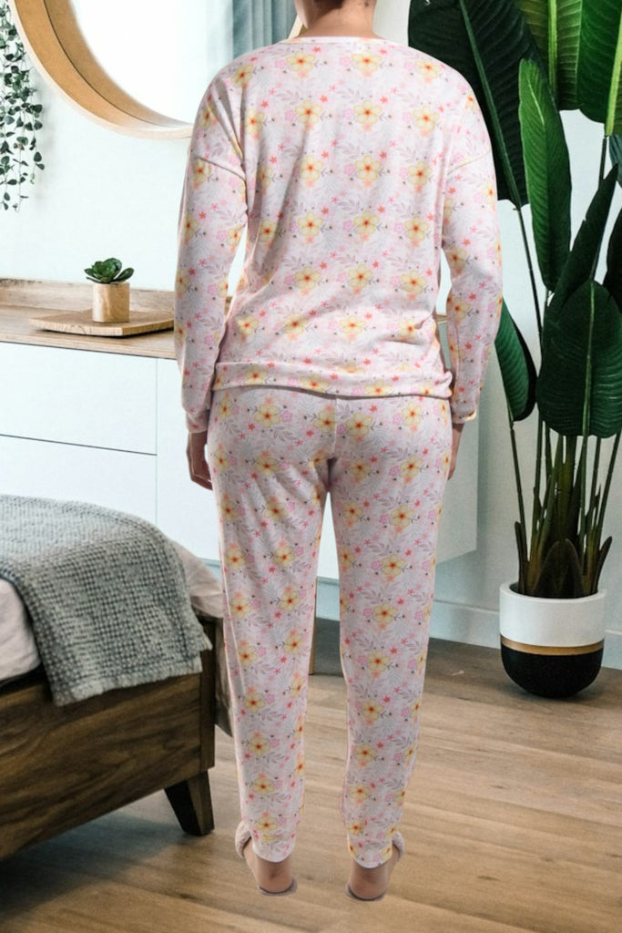 Ladies Pj Set - Yellow Floral - StylePhase SA
