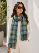 Ladies Plaid Green Pattern Scarf - StylePhase SA
