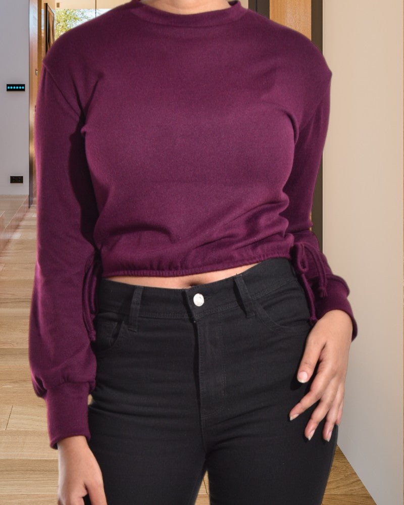 Ladies Plum Long Sleeve Knit Top - StylePhase SA